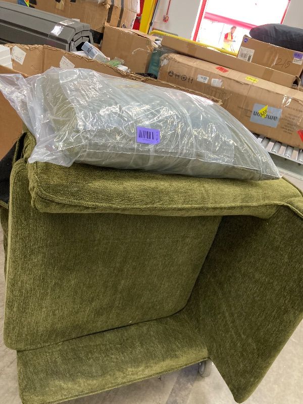 Photo 1 of ***NO BOX****Upholstered Barrel Accent Chair, Modern Single Sofa with Washable Cover for Living Room, Bedroom,Reading Spaces,Office,Green