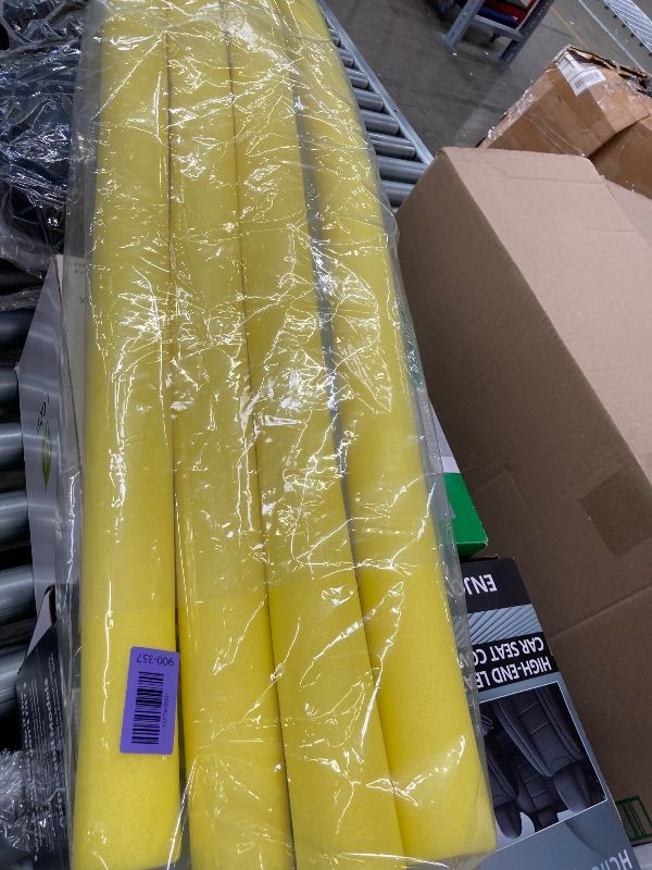 Photo 1 of ***MISSING 2****Hanaive 6 Pcs Yellow Pool Noodles, Large Floating Swimming Noodles for Pool, 40 x 2.4 x 1 Inch Foam Tubes, Pre Slit Jumbo Swim Floats for Summer Water Play, Craft Projects, Padding and Bumper