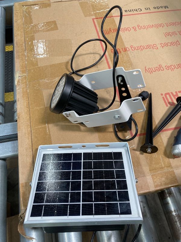Photo 1 of ***PARTS ONLY***Solar Flag Pole Light, Flagpole Light Solar Powered Outdoor Bright LED 6000K Dusk to Dawn IP65 Waterproof with Bracket Clamp Fits 1.4-3” Pole Mount and Stakes for Ground Wall Mounting