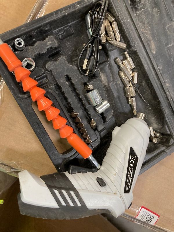 Photo 1 of ***PARTS ONLY****Small Electric Screwdriver, Mini Drill Set, Rechargeable 3.6V Cordless Screwdriver with 47 Driver Bits, Power Tool for Small Projects & Home Use
