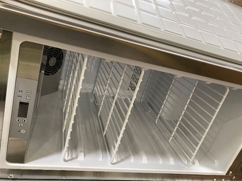 Photo 1 of ***PARTS ONLY/NO BOX***cureder 15 Inch Outdoor Refrigerator, Weather Proof Stainless Steel Beverage Beer Cooler Under Counter Fridge, Indoor/Outdoor Refrigerator with 3 Shelves for Patio Kitchen and Commercial Use
