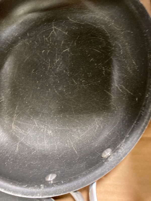 Photo 1 of **SCRATCHES****All-Clad HA1 Hard Anodized Non Stick Fry Pan Set 2 Piece, 8, 10 Inch, Induction, Oven Broiler Safe 500F, Pots and Pans Set, Kitchen Frying Pans, Skillets, Premium Cookware, Home, Dishwasher Safe Black