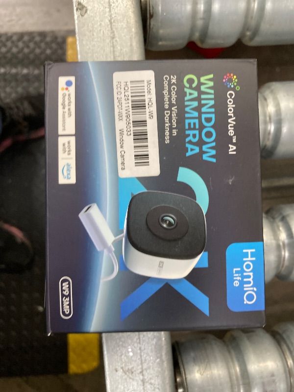 Photo 1 of **REQUIRES SUBSCRIPTION****HOMIQ LIFE Window Security Camera 3MP 2K, Indoor WiFi Cameras 2.4GHz/5GHz with Colorvue AI Color Night Vision, Person Detection with Auto-Focus, 24/7 Recording Compatible with Alexa & Google Home