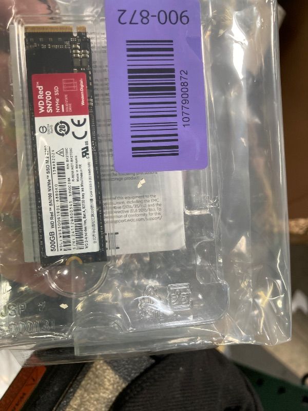 Photo 1 of **NO BOX***Western Digital 500GB WD Red SN700 NVMe Internal Solid State Drive SSD for NAS Devices - Gen3 PCIe, M.2 2280, Up to 3,430 MB/s - WDS500G1R0C  EST VALUE 219.99