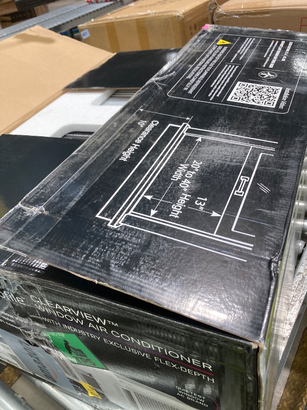 Photo 1 of ***USED*** GE Profile ClearView Inverter Window Air Conditioner Unit, 12,200 BTU, Energy Efficient Cooling up to 550 sq ft., Ultra Quiet, SMART Home Capable, Includes Remote, White