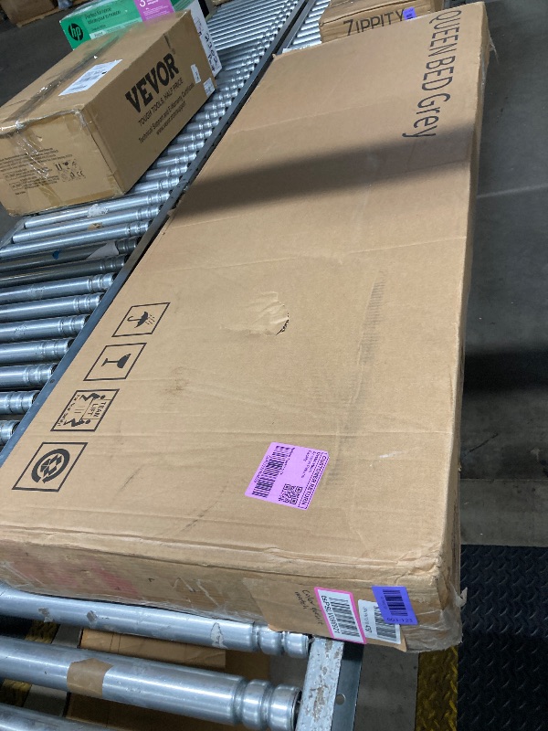 Photo 1 of ***MISSING PIECES -SELLING AS PARTS ONLY*** GarveeHome Twin Size Bed Frame with Adjustable Headboard and 2 Storage Drawers, Velvet Upholstered Tufted Twin Platform Bed Frames with Wooden Slats Support, Bedframe No Box Spring Needed, Beige/Cream