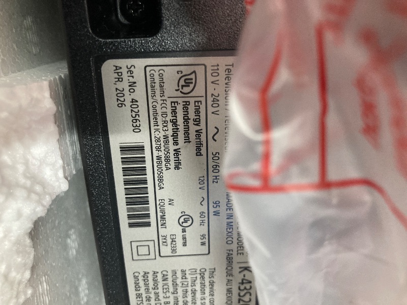 Photo 1 of ***DAMAGED-SCREEN -SELLING AS IS*** Sony BRAVIA 2 II 43 Inch 4K Ultra HD LED Smart TV with Google TV and Exclusive Features for PlayStation®5 (K-43S20M2)