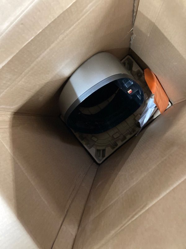 Photo 1 of ***ONE TRASH CAN ONLY -SOME SCUFFS/SCRATCHES -SELLING AS IS *** Ninestars 1-Piece Automatic Trash Can Combo Set, 13.2 Gal (50L) & 3 Gal (12L) Touchless Motion Sensor Garbage Cans, Matching Oval Stainless Steel, Black Lid