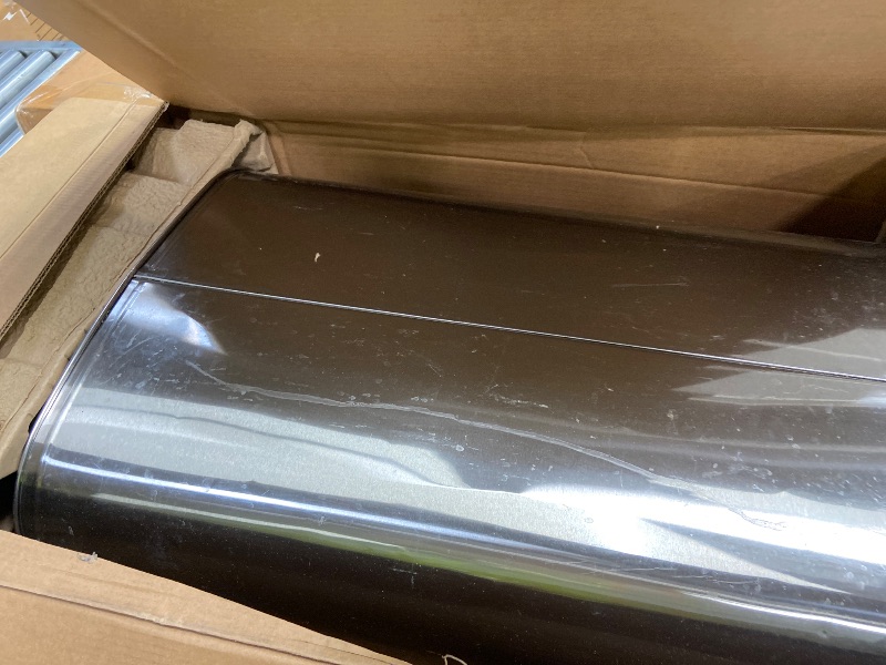 Photo 1 of ***ONE TRASH CAN ONLY -SOME SCUFFS/SCRATCHES -SELLING AS IS *** Ninestars 1-Piece Automatic Trash Can Combo Set, 13.2 Gal (50L) & 3 Gal (12L) Touchless Motion Sensor Garbage Cans, Matching Oval Stainless Steel, Black Lid