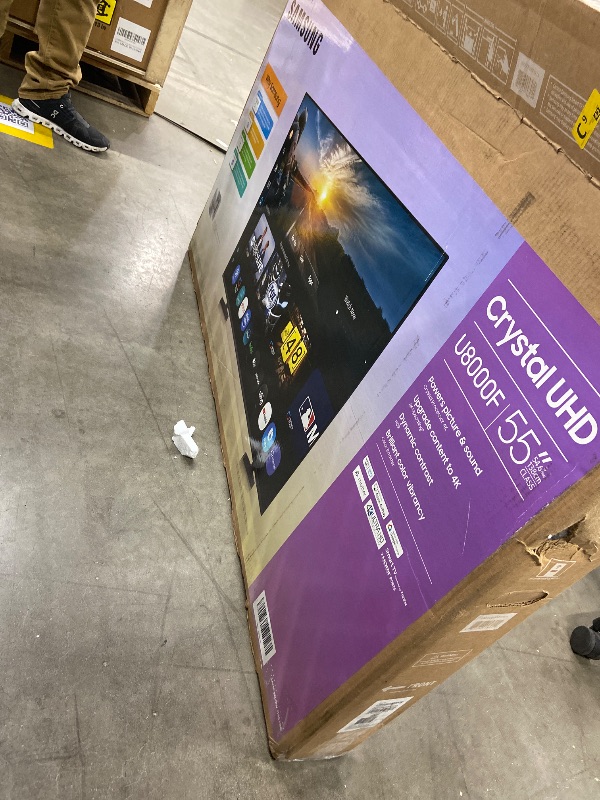 Photo 1 of **non-refundable, non-returnable**Samsung 55-Inch Class Crystal UHD U8000F 4K Smart TV (2025 Model) Endless Free Content, Crystal Processor 4K, MetalStream Design, Knox Security, Compatible with Alexa