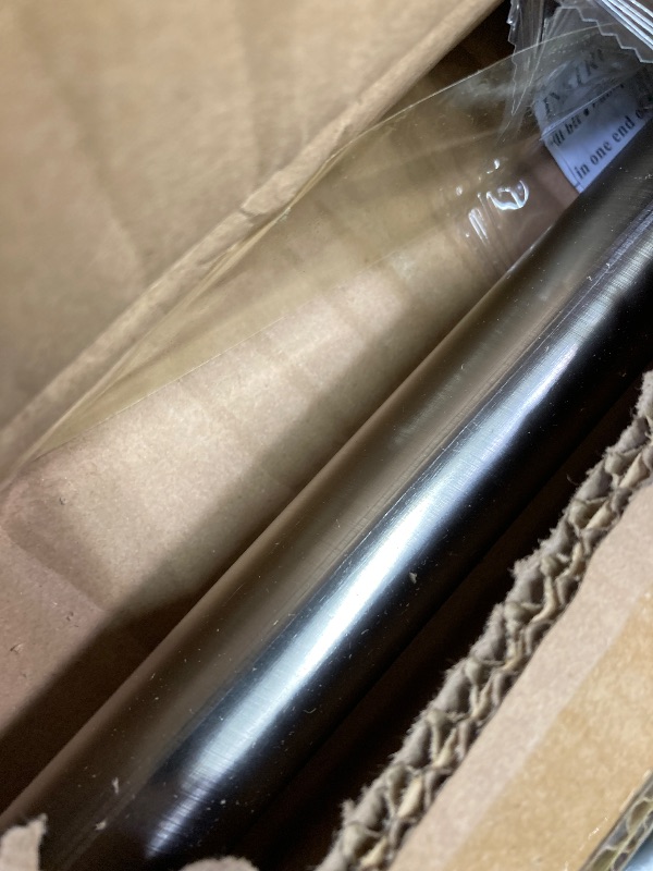 Photo 1 of 1 1/8 Inch Diameter Curtain Rods 36 to 72 Inches(3-6ft), Telescoping Heavy Duty Large Drapery Rod with Adjustable Aluminum Alloy Bracket, Solid End Caps for Windows Patio Decoration, Brushed Nickel