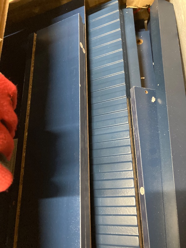Photo 1 of ***MISSING PARTS**RoyalCraft 32" Large Nightstand Set of 2, Fluted Painted Bedside Table with 3 Spacious Drawers, Modern Tall End Table for Bedroom, Blue