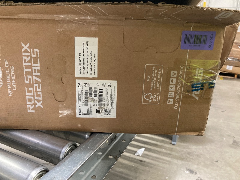 Photo 1 of ***PARTS ONLY***ASUS ROG Strix 27” QHD (2560x1440) HDR400 USB-C Gaming Monitor (XG27ACS), 180Hz,1ms, Fast IPS, 133% sRGB, Extreme Low Motion Blur Sync, G-Sync Compatible, DisplayWidget, Tripod Socket, 3 Year Warranty