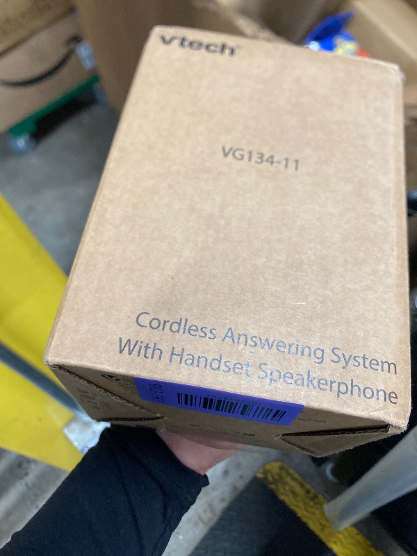 Photo 1 of [New] VTech VG134-11 DECT 6.0 Cordless Home Phone with Bluetooth Connection, Digital Answering Machine, Backlit Display,Full Duplex Speakerphone, Caller ID/Call Waiting,1000 ft Range (Black)