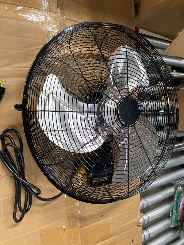 View 4 of **MISSING PARTS TO STAND***hykolity 20" High Velocity Floor Fan, 4600 CFM Heavy Duty Metal Wall Mount Fan with 3 Speeds, Industrial Shop Fan for Garage, Warehouse, and Commercial, UL Listed