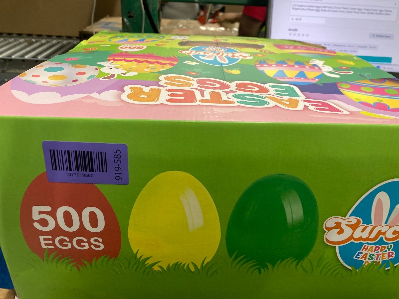 Photo 1 of [12 Surprise Golden Eggs] 500 Pack 2.3 Inch Plastic Easter Eggs, Empty Easter Eggs Fillable, Bright Colors Plastic Eggs Bulks for Easter Hunt, Easter Party Favor, Basket Stuffers Fillers