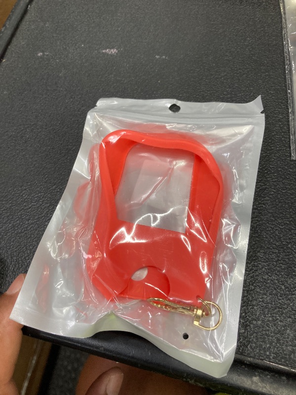 Photo 1 of ** Color Orange CFTONE Silicone Case for Touchland Hand Sanitizer Spray 1 FL OZ., Stylish Protective Cover with Keychain for Touchland Power Mist and Glow Mist Hanging Portable Accessory (TL silicone case-khaki)