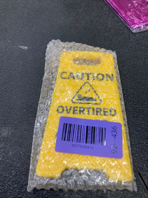Photo 1 of 1 Pc Caution Overstimulated Desk Sign, Funny Prank Gift Office Desk Decor, 3D Printed Overstimulated Do not Approach Warning Signs, Humor Desktop Decoration White Elephant Gifts