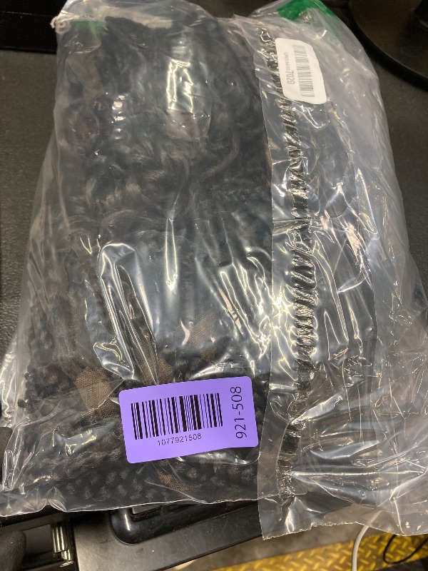 Photo 1 of *Used* QUISDUIS 36 Inch Full Lace Boho Braided Wigs for Black Women, 360° HD Single-layer Square Knotless Box Braid Wig with Baby Hair Handmade Synthetic Hair Blended Lace Front Wig Natural Black
