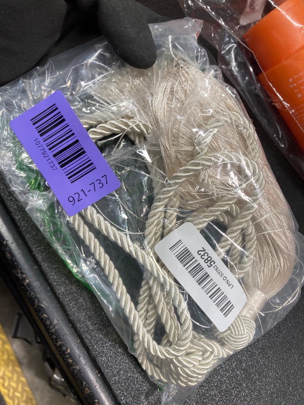 Photo 1 of *Only 1* NICEEC Long Tassel Curtain Tiebacks Handmade Braided Rope Knot Drape Tie Backs European Style Decorative Curtain Holdbacks for Home & Office Window Drapery (Beige)