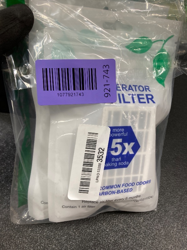 Photo 1 of *4 filters only* Funmit W10311524 Air Filter (4 Pack) & W10346771A Freshflow Produce Preserver (8 Pack) Replacement for Whirlpool Refrigerator