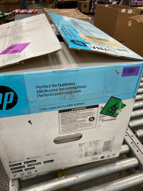Photo 1 of *Parts only* HP Color LaserJet Pro MFP 4301fdn Printer, Print, Scan, Copy, Fax, Fast, Easy Setup, Mobile Printing, Advanced Security, Best-for-Small Teams. Ethernet & USB Only. Not Wireless. 16.6 x 17.1 x 15.1 in.