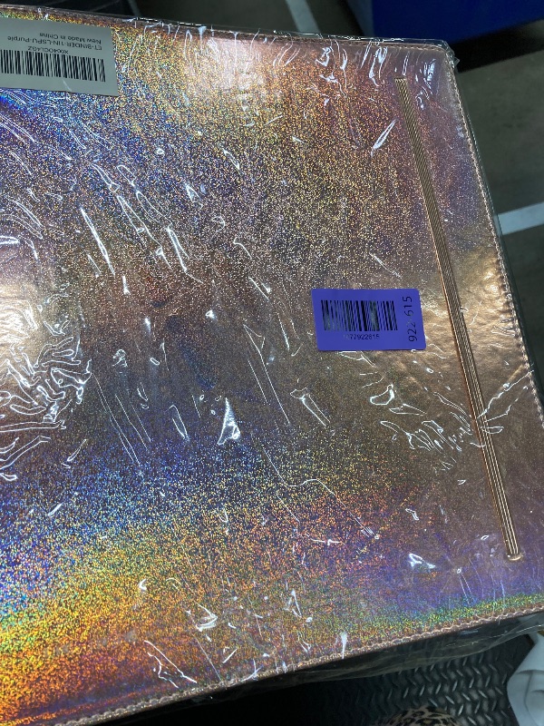 Photo 1 of ***MISSING PIECES -SELLING AS IS ****Etzul 3-Ring Binder 1-inch with Clipboard, Holographic Rose Gold Glitter Design,, File Bag and Spine Label - Perfect for Schools, Offices and Organizations