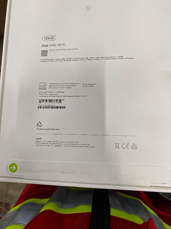 Photo 1 of ***** SEAL BY COMPANY******Apple iPad 11-inch: A16 chip, 11-inch Model, Liquid Retina Display, 128GB, Wi-Fi 6, 12MP Front/12MP Back Camera, Touch ID, All-Day Battery Life — Blue