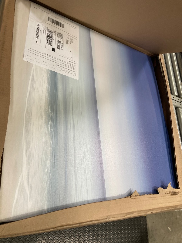 Photo 1 of ***CANVAS IS CUT AS PICTURED***Stupell Industries 'Blue Coastal Gradient Sky', Canvas Art, 30 x 30 Inches, Easy to Hang and Sturdy, Made in USA, by Maggie Olsen***CANVAS IS CUT AS PICTURED***