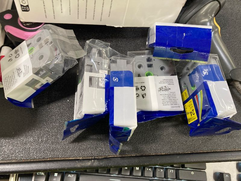 View 1 of ***ALL ARE FACTORY SEALED***Topcolor 6-Pack 24mm 0.94" Laminated Tape Compatible for Brother 24mm Label Tape Tze-151 251 451 551 651 751 P Touch Tze Tz 1 Inch Multi-Color Label for PTD610BT PTD600 PTP710BT PTP750W PTP910BT***ALL ARE FACTORY SEALED***