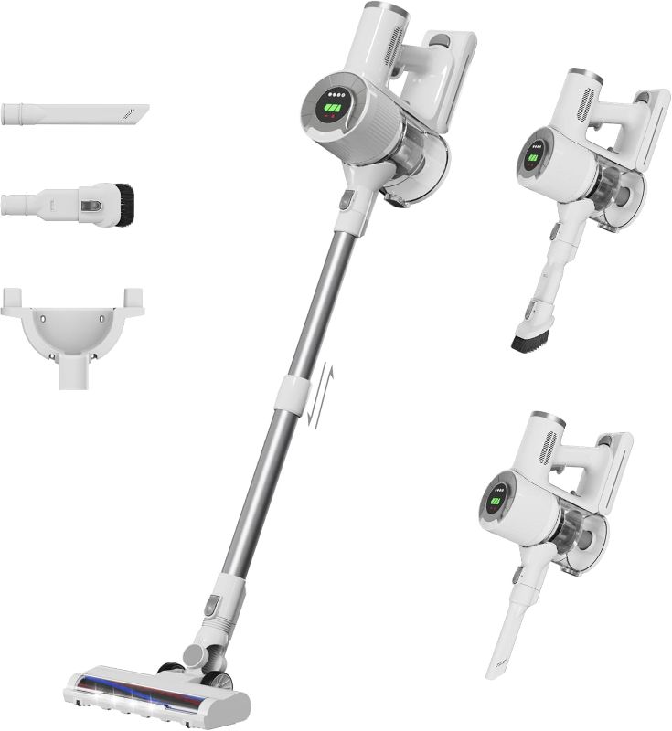 View 1 of ***NEEDS CLEANING****BUTY BULU Cordless Stick Vacuum Cleaner, 30KPa Handheld 2200mAh Rechargeable Battery Lightweight Small Vac Electirc Broom, 40Mins Runtime for Home Hard Floor Carpet Pet Hair Cleaning, LED Screen