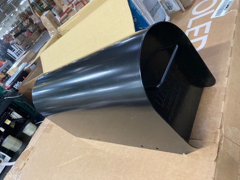 Photo 1 of **PAINT CHIP AND BENT LEFT FRONT CORNER***Architectural MAILBOXES Ironside Large Capacity Galvanized Steel black, Post-Mount Mailbox, MB801BAM, Metal, Black