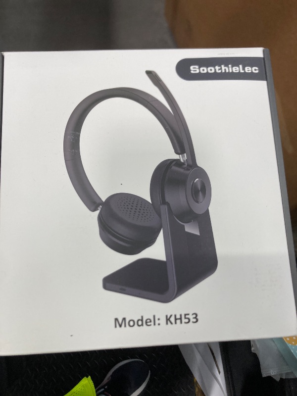 Photo 1 of (Upgraded Version) Wireless Headset, Bluetooth Headset with Noise Cancelling Microphone, Best Headphones with Mic Mute & USB Dongle for PC/Computer/Laptop/Cell Phones/Remote Work/Call Center