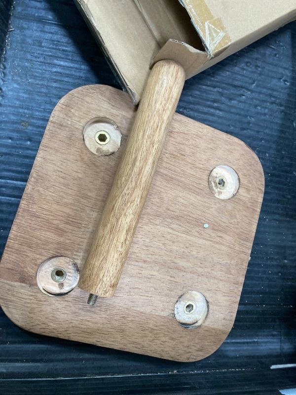 Photo 1 of ***MISSING 3 LEGS***Youeon 9 Inch Small Wooden Step Stool, Non-Slip One Step Stool for Adults, Holds up to 300 Lbs, Portable & Sturdy, Footstool for Bedroom, Bathroom, Kitchen, Easy to Assemble***MISSING 3 LEGS***
