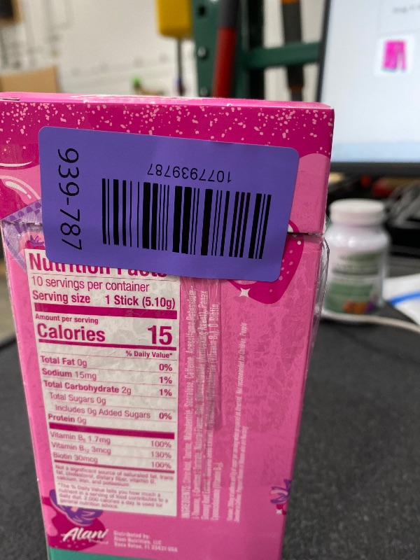 Photo 1 of ***PACK OF 3***Alani Nu PINK SLUSH Energy Sticks, Energy Drink Powder, 200mg Caffeine, Pre Workout Performance with Antioxidants, On-The-Go Drink Mix, Biotin, B Vitamins, Zero Sugar, 5-10 Calories, 10 Pack