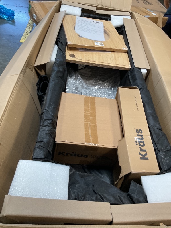 Photo 1 of ** NEW ** KRAUS Kore 57-inch Undermount Workstation 16 Gauge Single Bowl Stainless Steel Kitchen Sink with 10 Accessories, KWU210-57