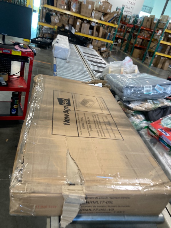 Photo 1 of ***FINAL SALE NO RETURN ***FOR PARTS *** New Age Pet ECOFLEX 48" Wide Large Reptile Habitat, Mojave Lounge for Snakes, Tortoises & Lizards in Maple, Black & Grey, Easy Assembly, Sliding Glass Doors & Mesh Top