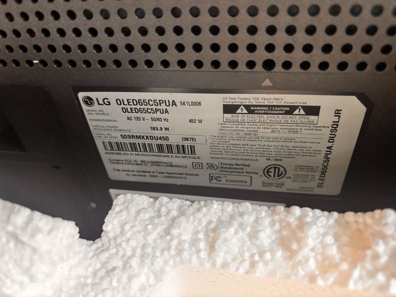 Photo 1 of ***FACTORY SEALED***LG 65-Inch Class OLED evo AI 4K C5 Series Smart TV w/Dolby Atmos, Dolby Vision, HDR10, AI Super Upscaling 4K, Filmmaker Mode, Wow Orchestra, Alexa Built-in (OLED65C5PUA, 2025)