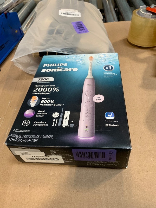 Photo 1 of ***FACTORY SEALE***
Philips Sonicare 7300 Series Electric Toothbrush - Next-Generation Sonicare Technology, Pressure Sensor, 12 Brushing Settings, SmarTimer, 21-Day Runtime, Travel Case, Light Pink, HX7422/04