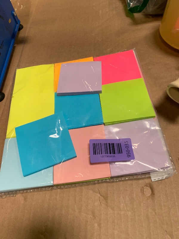 Photo 1 of (18 Pads) Pop Up Sticky Notes 3x3 Refills, Strong Adhesive Memo Pad Bulk with 9 Bright Colors, Suitable for Home, Office, School, Clean Removal