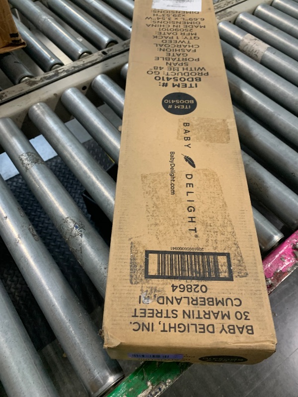 View 2 of [PARTS ONLY] Baby Delight Go with Me Portable Mesh Baby Gate | Span 30-48" Expandable Folding Gate | Pressure Mounted | Charcoal Tweed