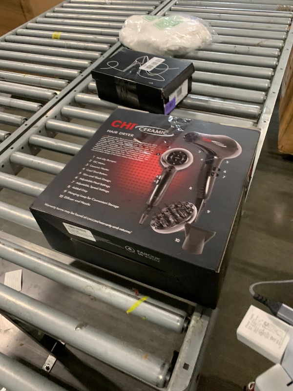 Photo 1 of ***BROKEN, SOLD FOR PARTS*** CHI Ceramic 1875 Watt Hair Dryer, Includes A Concentrated Nozzle, Quick-Drying, Reduces Frizz & Increases Shine, Jett Black