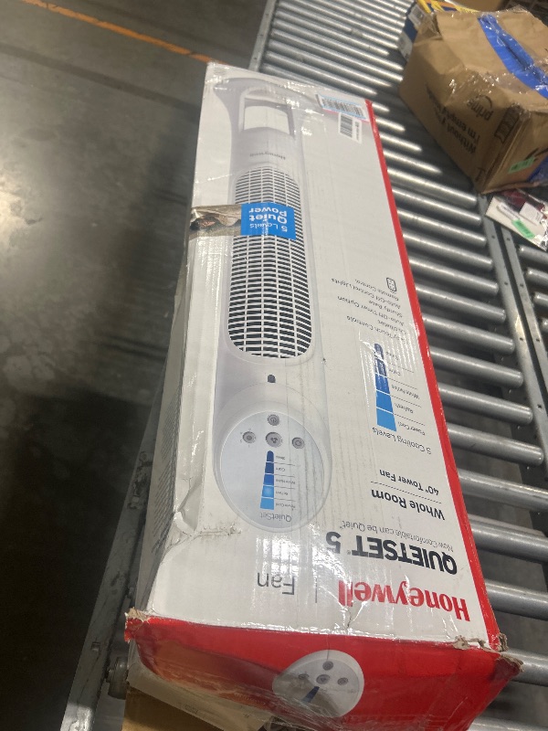 Photo 1 of ***DAMAGE***ONLY FOR PARTS***Honeywell QuietSet Oscillating Tower Fan