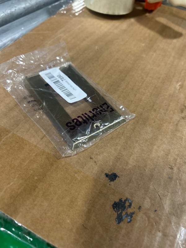 View 2 of [MISSING PARTS] ENERLITES Decorator Switch Outlet Metal Wall Plate, 1-Gang Brushed Brass