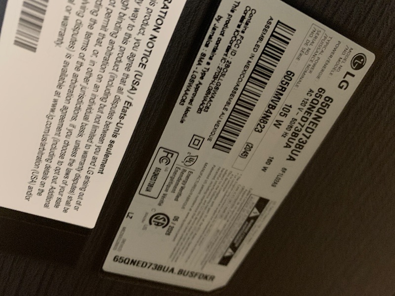 Photo 1 of ** sold as is no refund/return** LG Amazon Exclusive 65-Inch Class QNED AI 4K QNED73 Series Mini LED Smart TV w/AI Sound Pro, HDR10, AI 4K Super Upscaling, Filmmaker Mode, Wow Orchestra, Compatible with Alexa (65QNED73BUA, 2026)