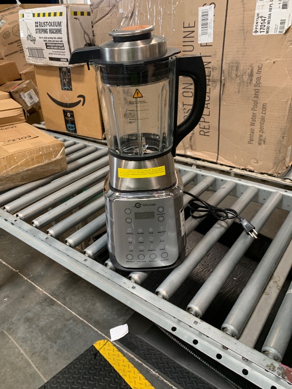 Photo 1 of ****MISSING PLASTICK PUSHER STICK ***Glass Blenders for Kitchen – Stainless Steel Professional Blender for Smoothies 1500W Motor, Nut Milk Maker Machine 9 Adjustable Speeds, 14 Preset Programs, BPA-Free Glass Jar blender, Soy Milk, Soups