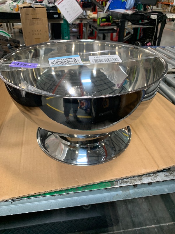 Photo 1 of ***MISSING SCOOP***Yeatruojeet 12L Large Ice Bucket for Parties,Silver Stainless Steel Beverage Tub with Scoop – Champagne Bucket for Mimosa Bar Supplies, Wine Cooler Bucket, Drink Bucket for Celebrations