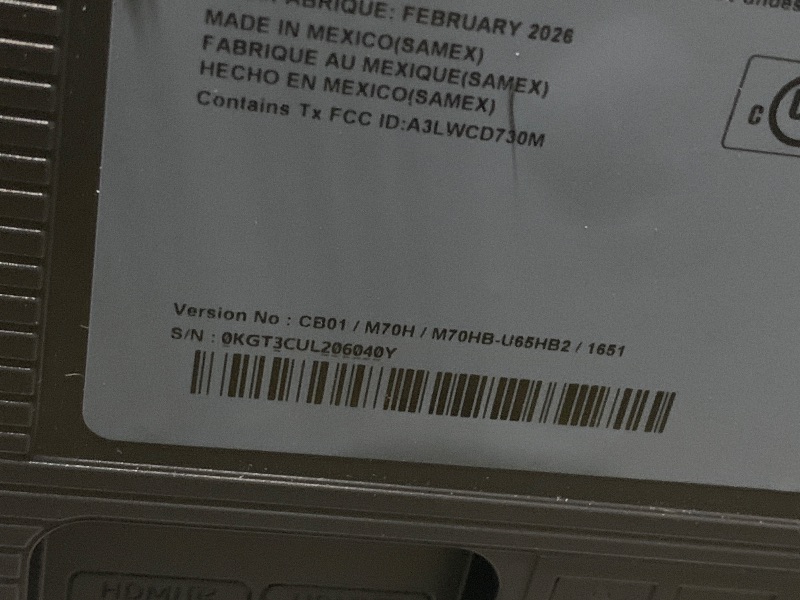 Photo 1 of ** sold as is no refund/return**Samsung 65-Inch Class Mini LED M70H Series Samsung Vision AI Companion Smart TV (2026 Model, 65M70H) LED Processor 4K, Pure Spectrum Color, Motion Xcelerator + DLG 120Hz