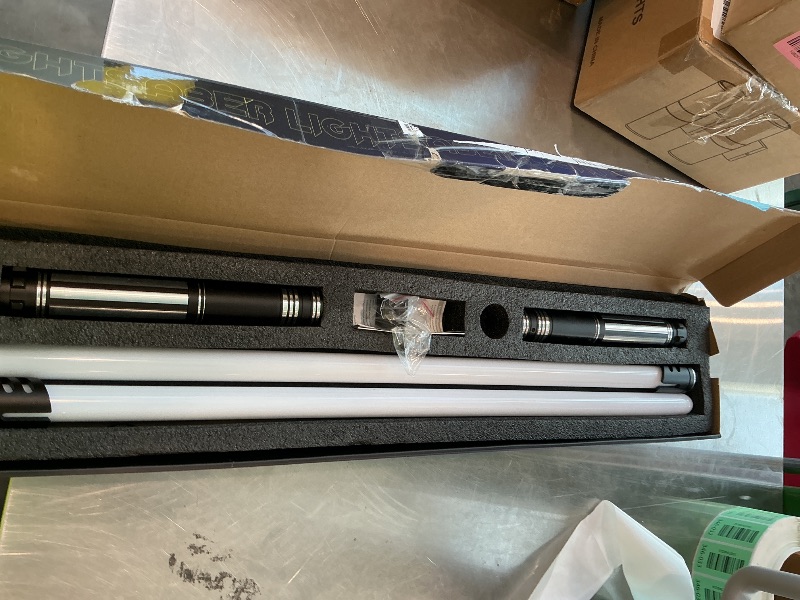 Photo 1 of [BROKEN] [ MISSING PIECES] Dueling Light Saber FX Lightsaber 2 Pack Rechargeable 24 Colors 6 Modes Sounds 2-in-1 Detachable Light Saber Toy for Kids and Adults Cosplay Swords Dress Up Parties Christmas Halloween Present