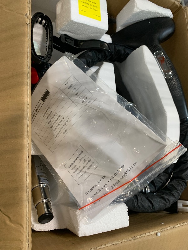 Photo 1 of ***BROKEN, SOLD FOR PARTS*** Steamer for Clothes, Jenaely 1500W Standing Garment Steamers, 35s Fast Heat-up, 80 Mins of Continuous Powerful Steam with 2.8L Water Tank, Pants Clip & Children's Clothing Hanger